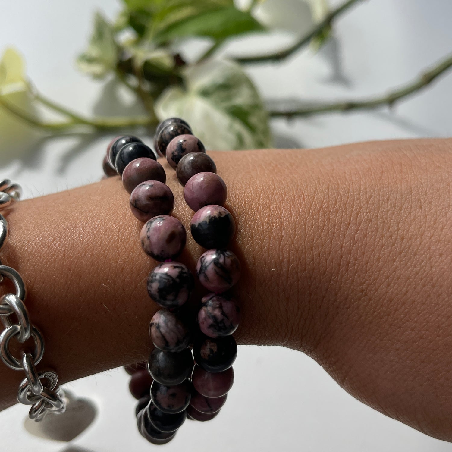 Rhodonite Beaded Bracelet