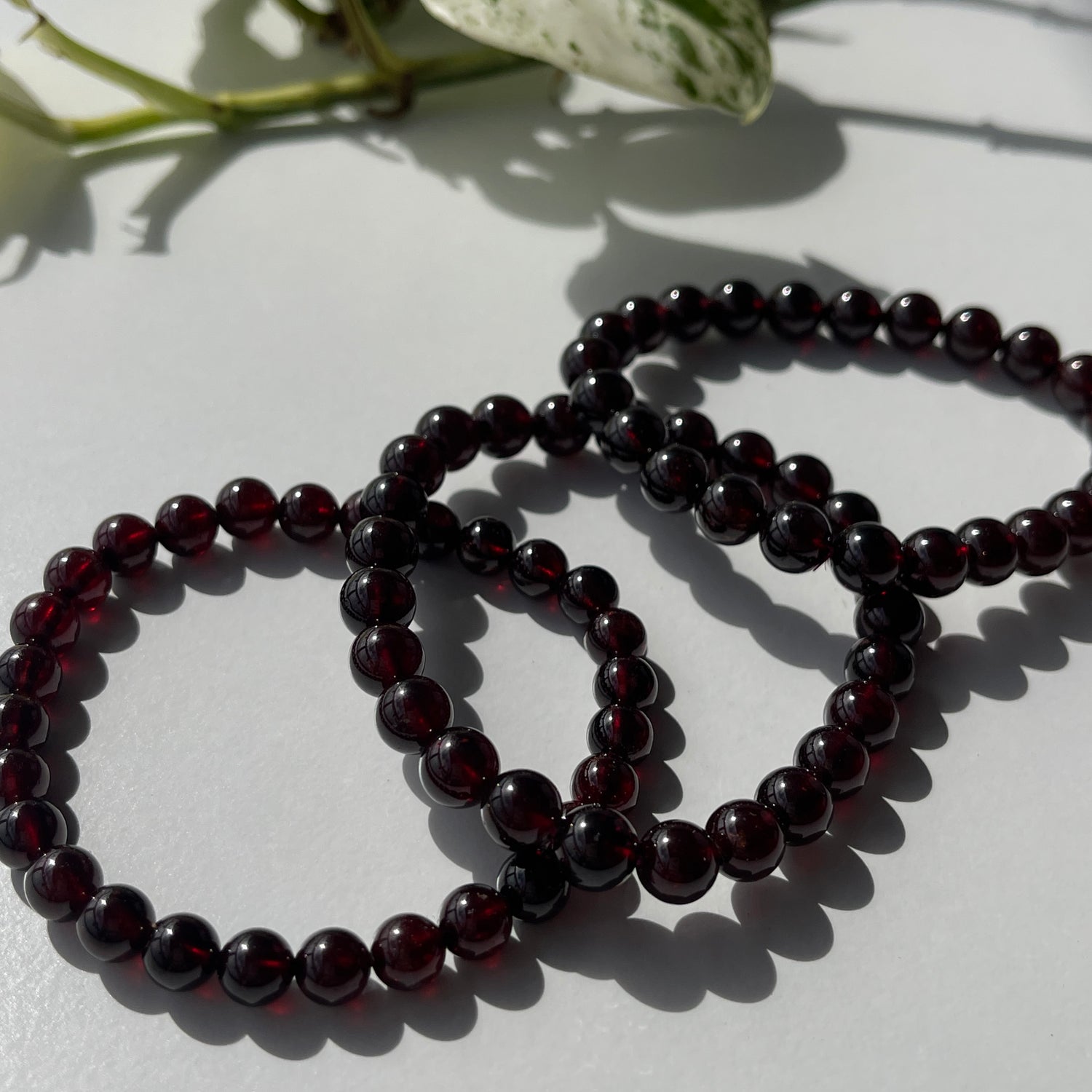 Garnet Beaded Bracelet