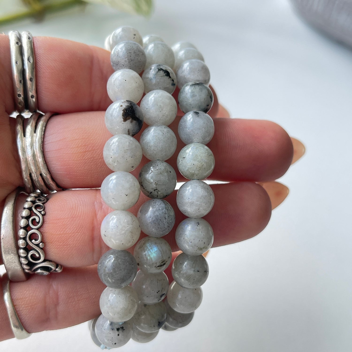 Labradorite Beaded Bracelet
