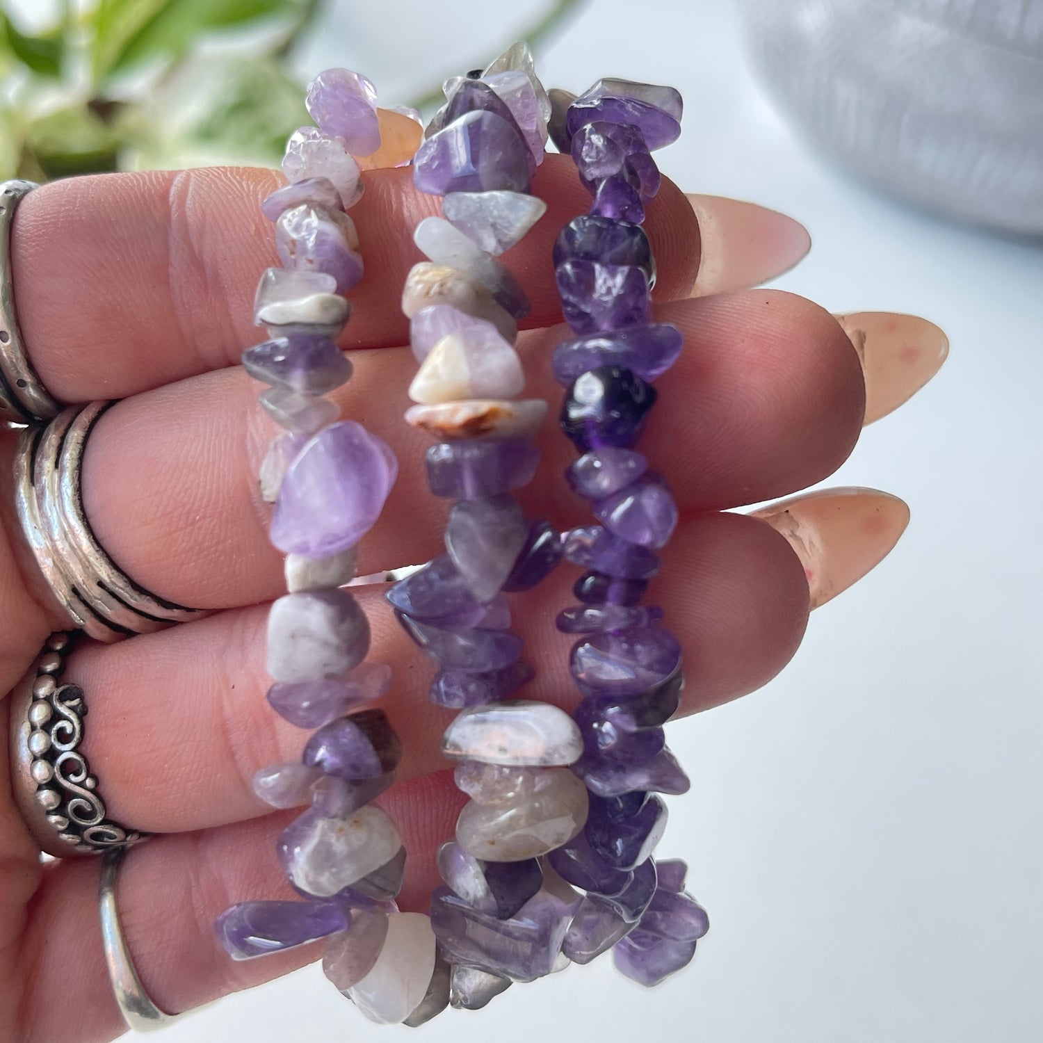 Amethyst Chip Bracelet