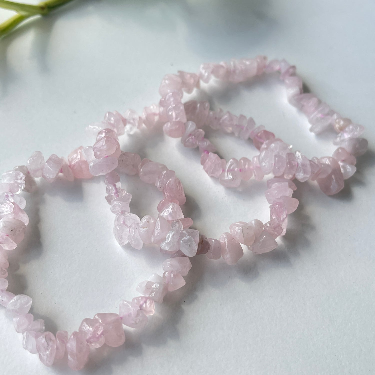 Rose Quartz Chip Bracelet