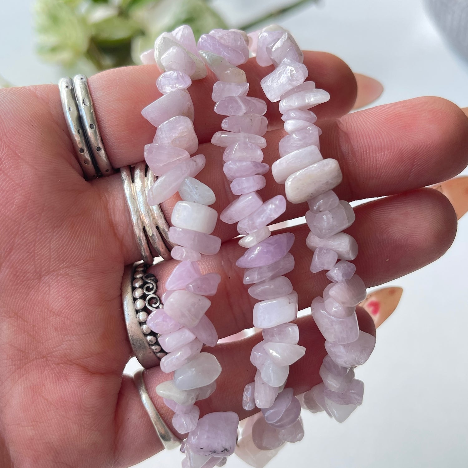 Kunzite Chip Bracelet