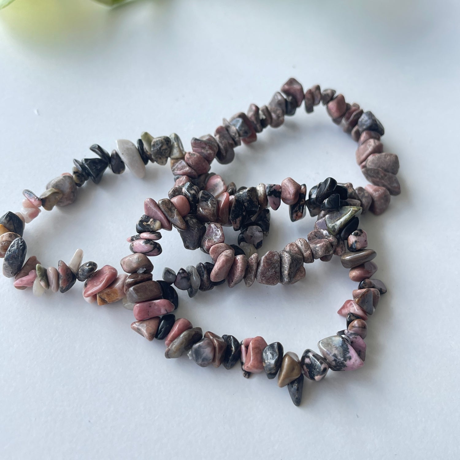Rhodonite Chip Bracelet