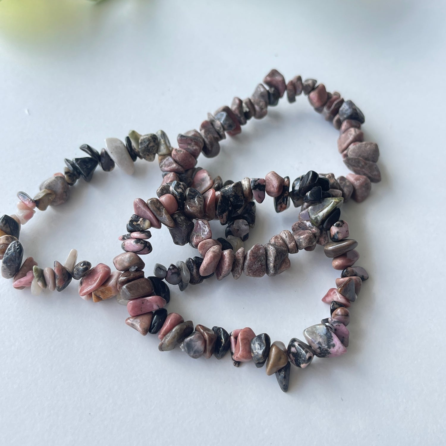 Rhodonite Chip Bracelet