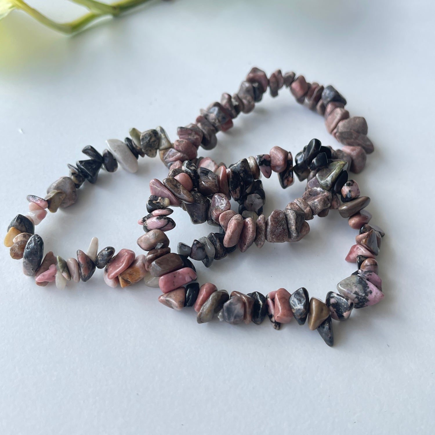 Rhodonite Chip Bracelet