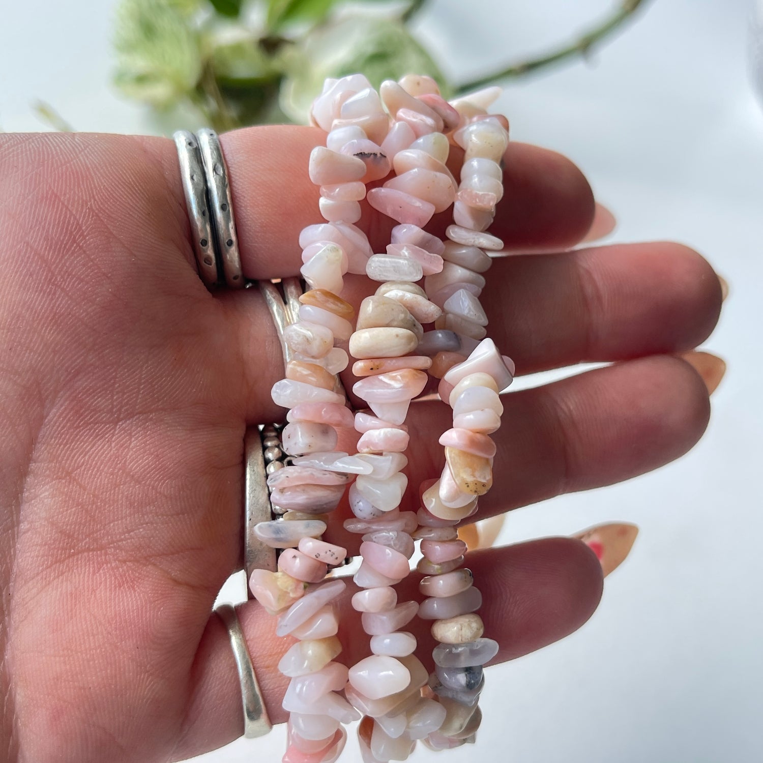 Pink Opal Chip Bracelet