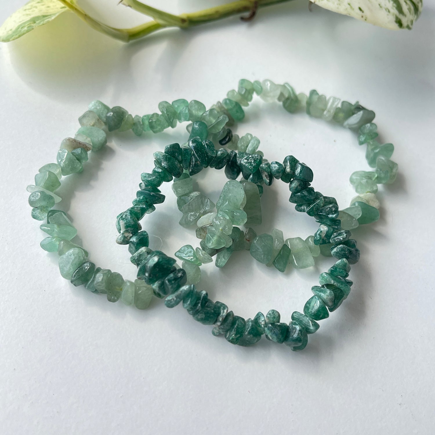 Green Aventurine Chip Bracelet