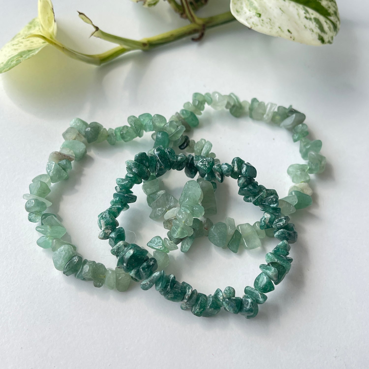 Green Aventurine Chip Bracelet