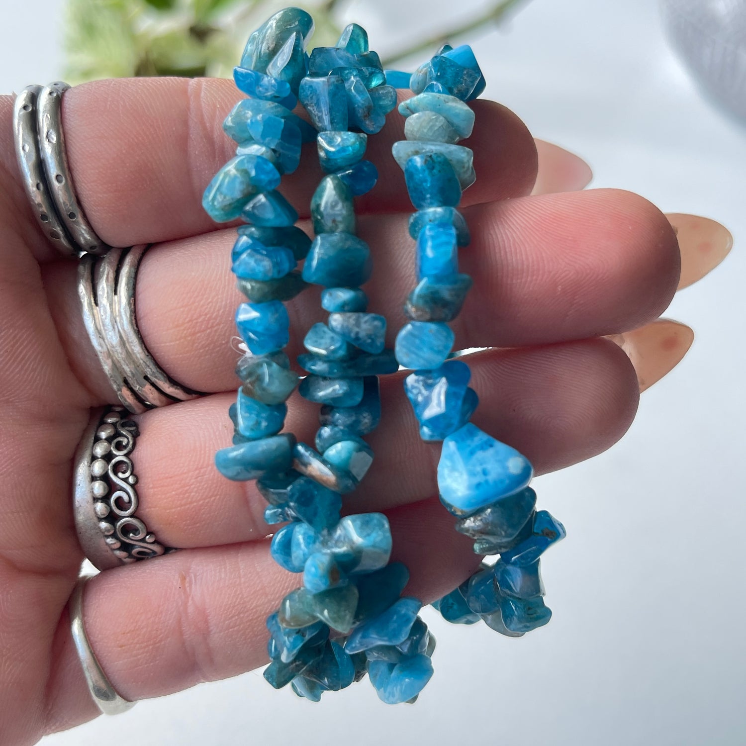 Blue Apatite Chip Bracelet