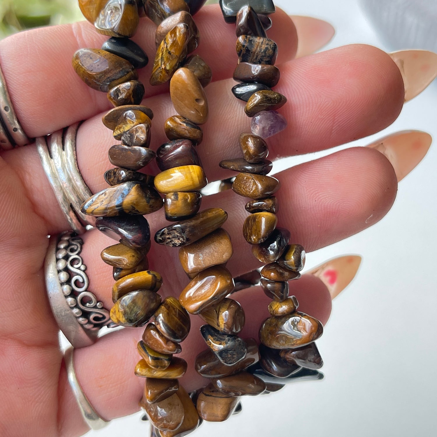 Tigers Eye Chip Bracelet