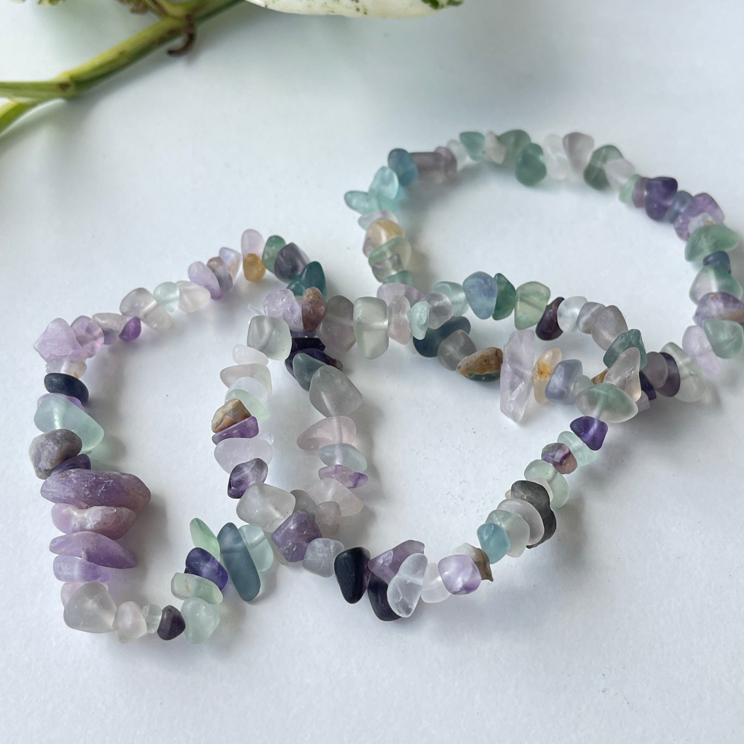 Rainbow Fluorite Chip Bracelet