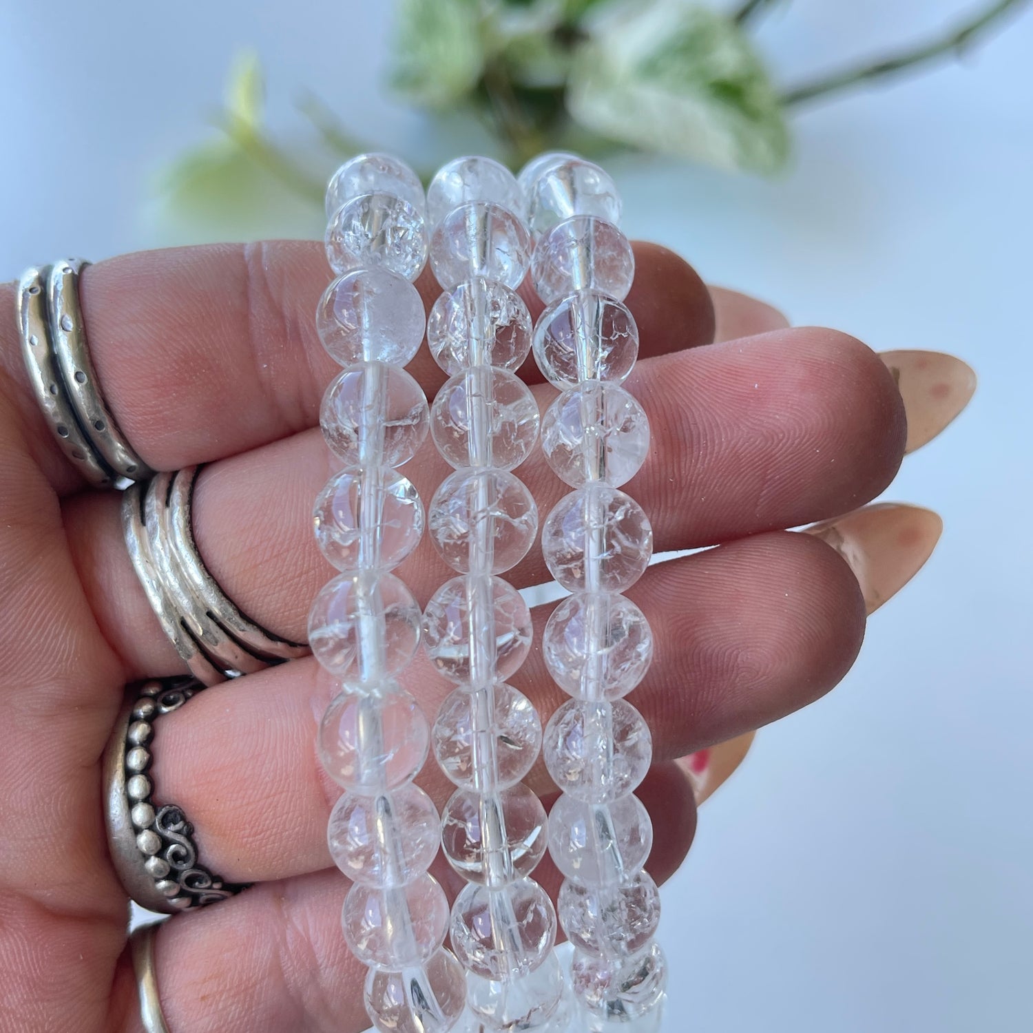 Crackle Quartz Med Bracelet