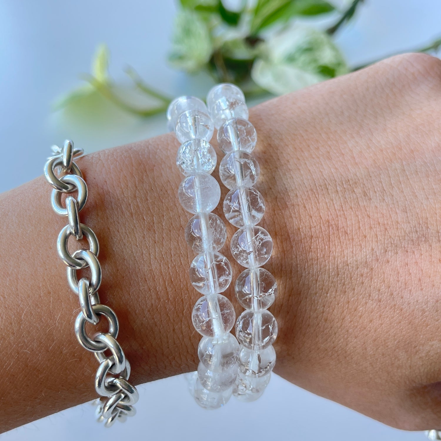 Crackle Quartz Med Bracelet