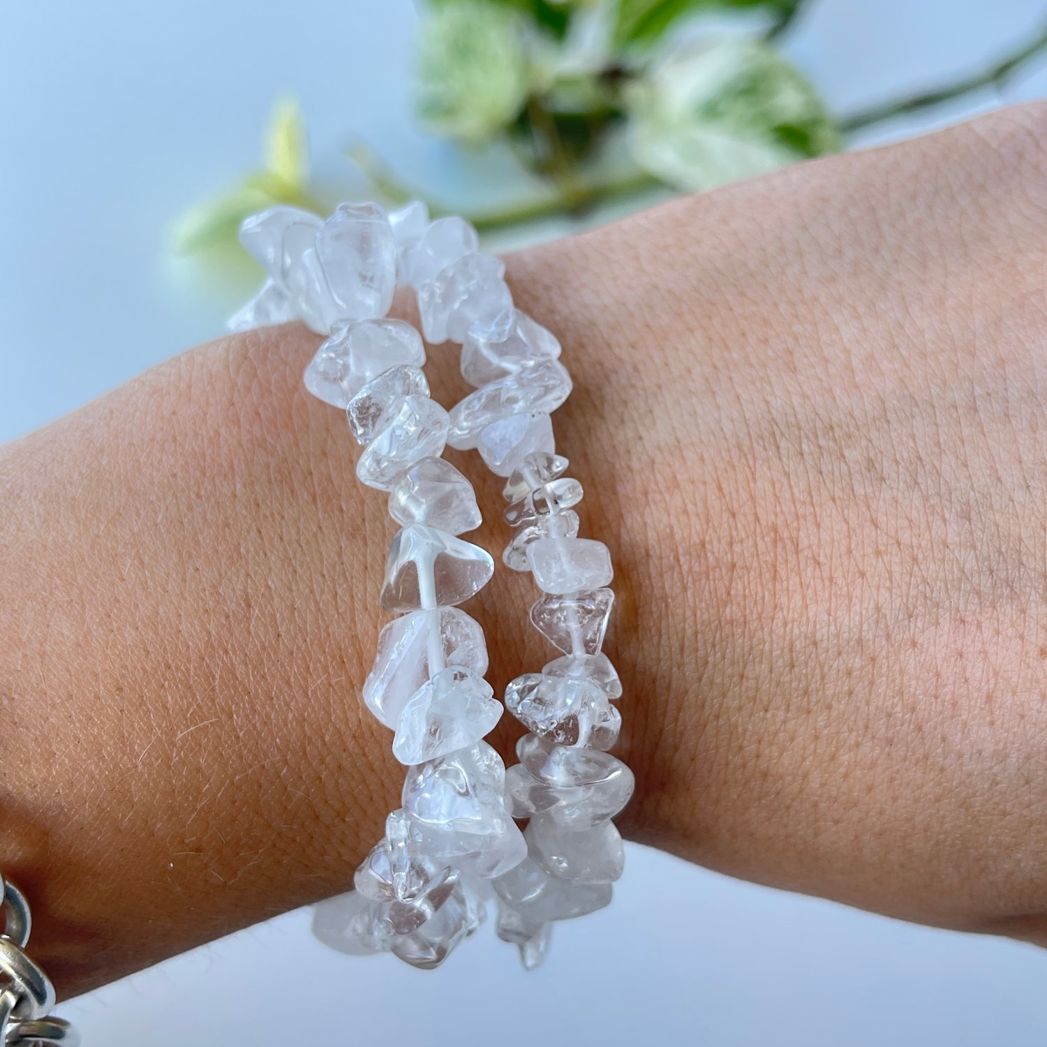 Clear Quartz Chip Bracelet