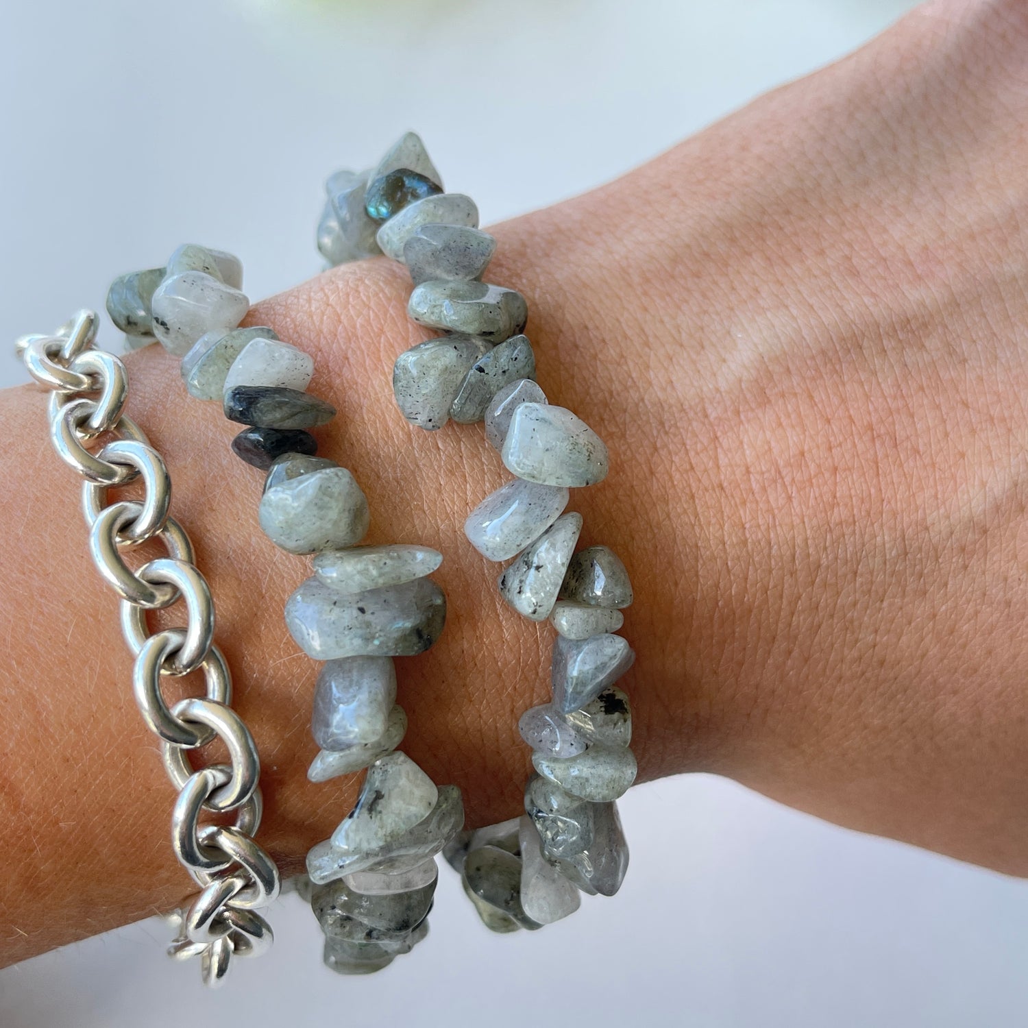 Labradorite Chip Bracelet