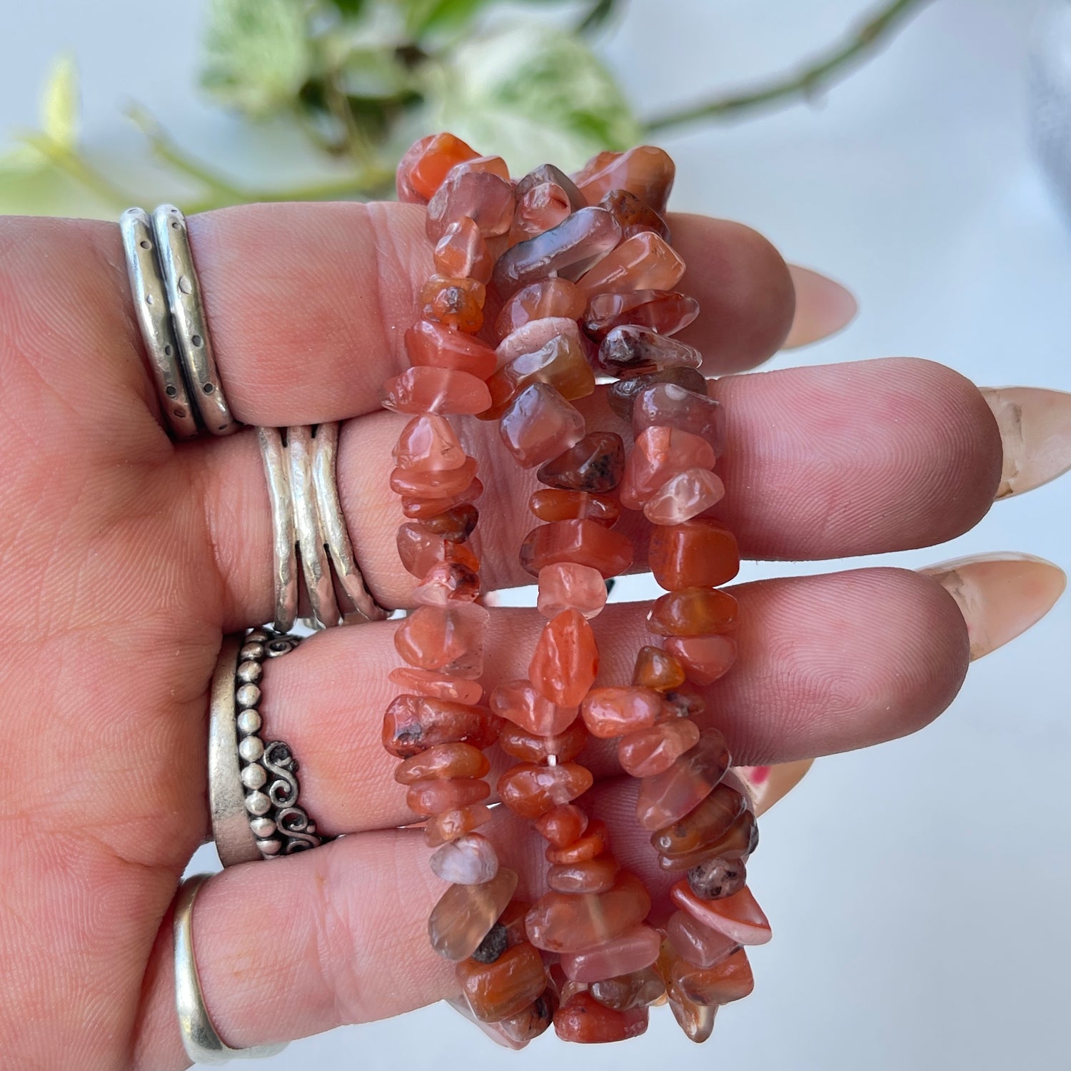 Carnelian Chip Bracelet