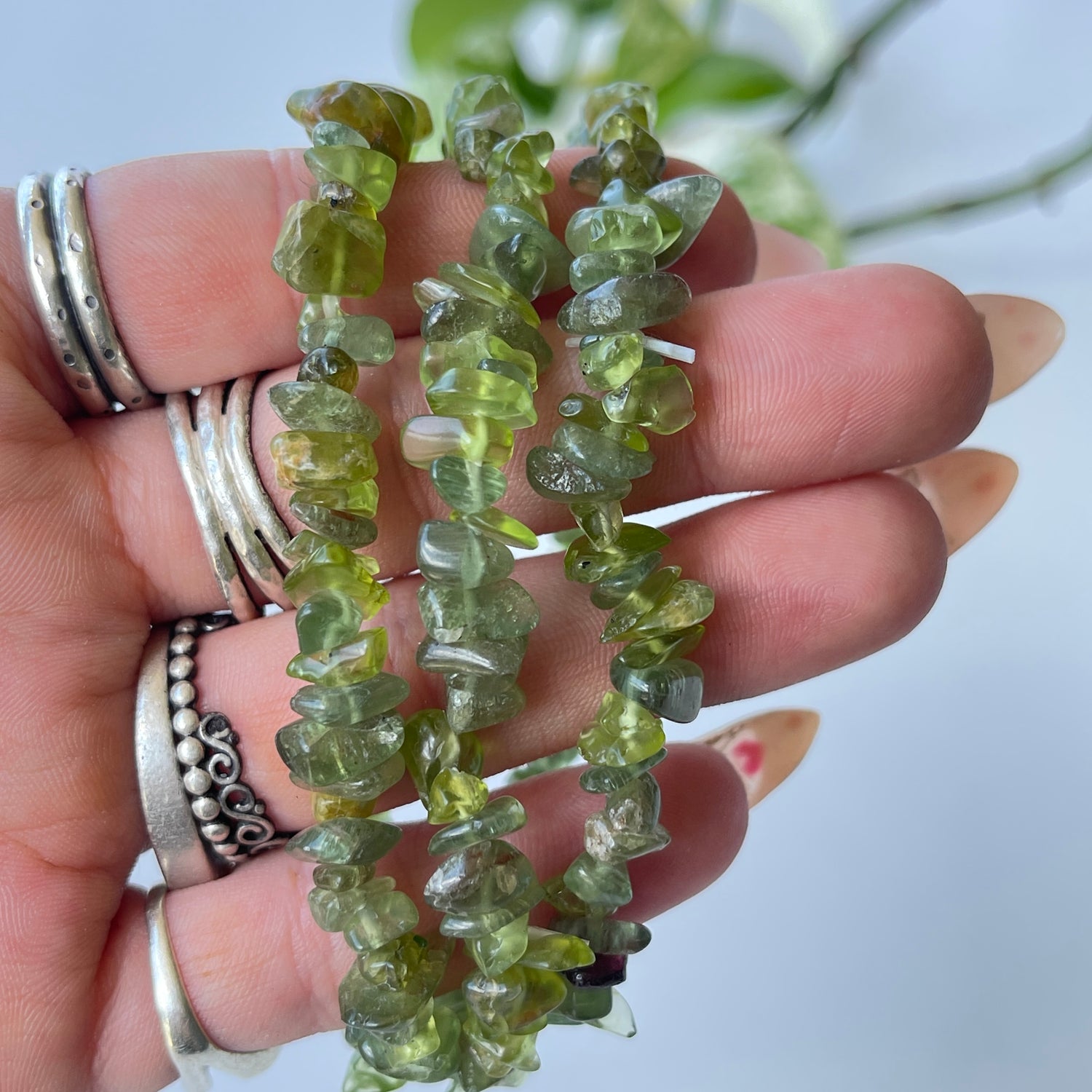 Peridot Chip Bracelet