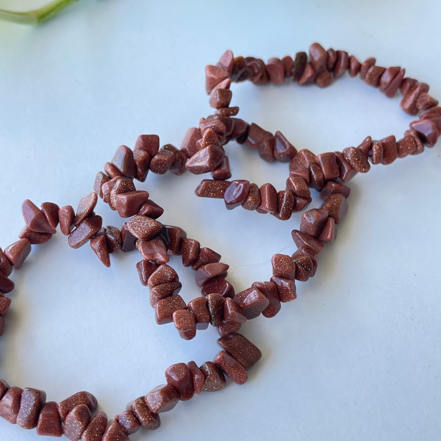 Orange Goldstone Chip Bracelet