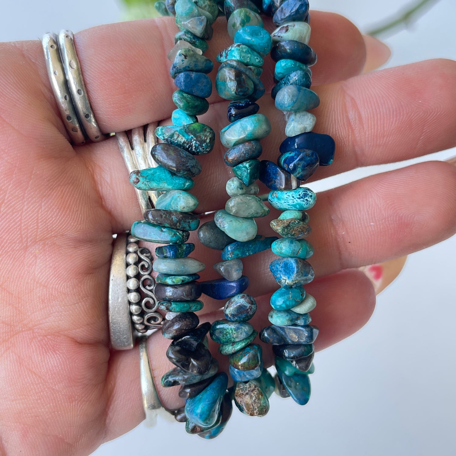 Chrysocolla Chip Bracelet