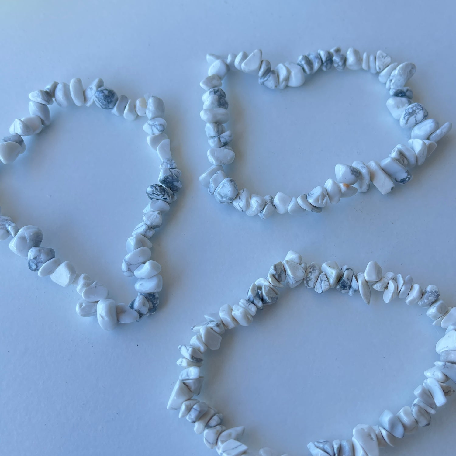 White Howlite Chip Bracelet