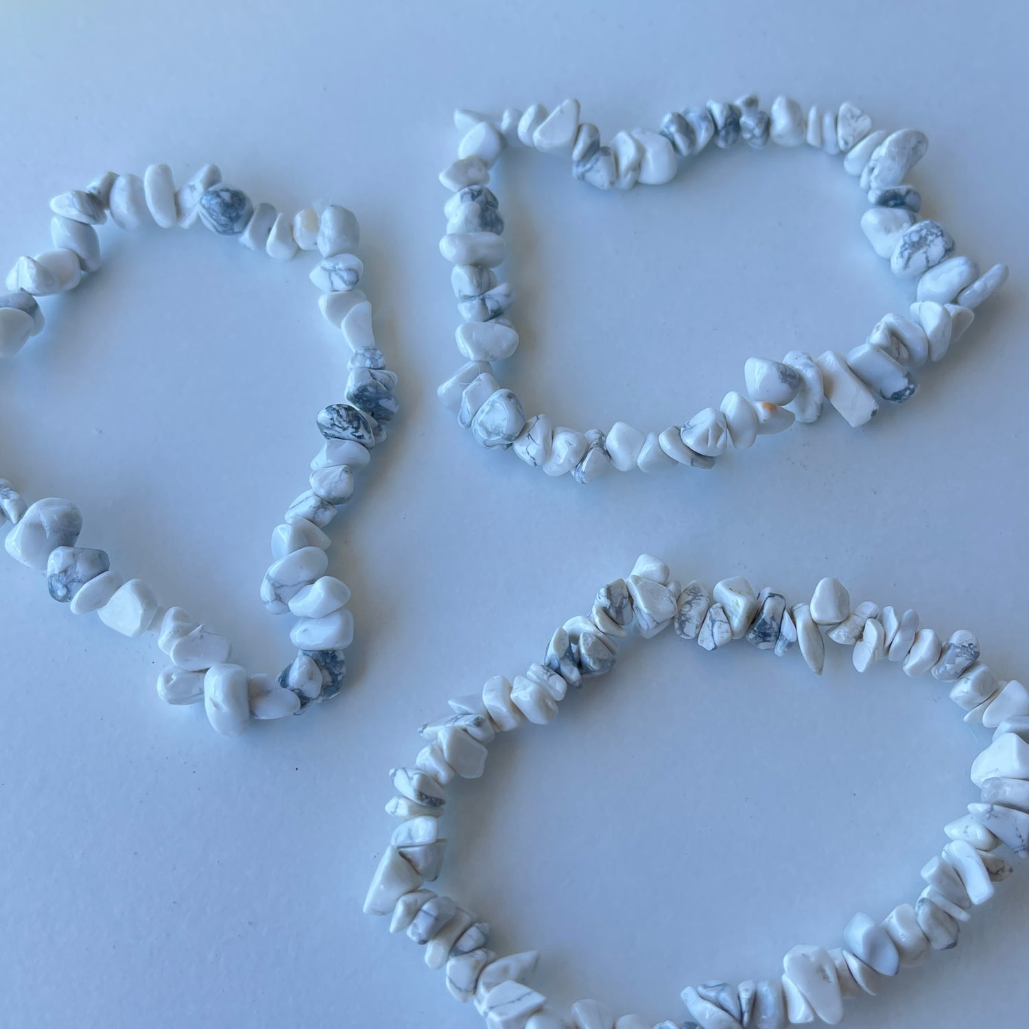White Howlite Chip Bracelet