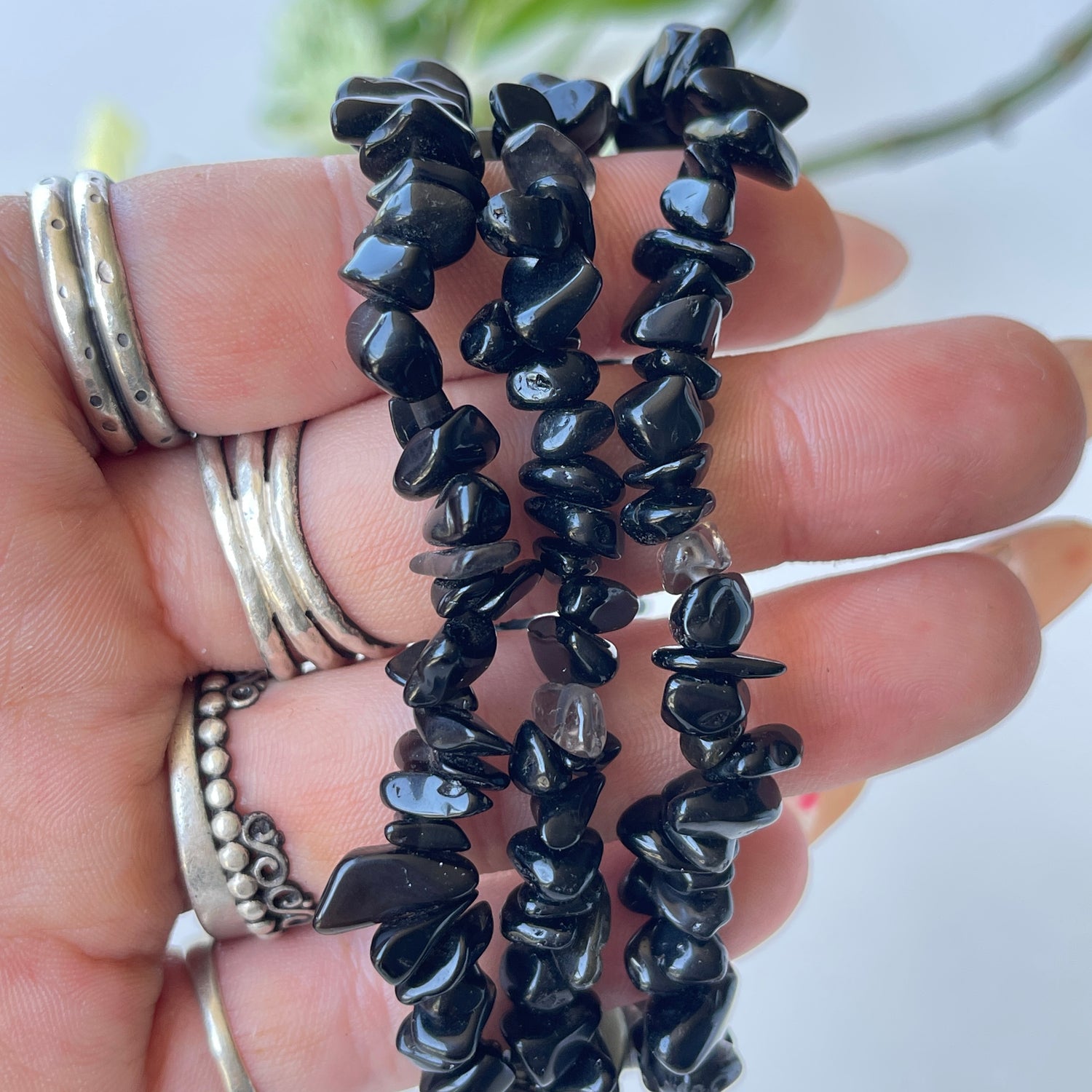 Black Onyx Chip Bracelet