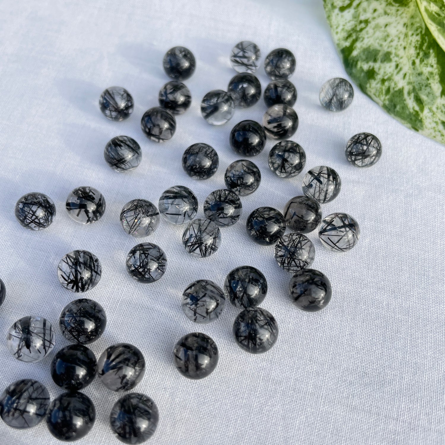 Black Rutile Quartz Sphere