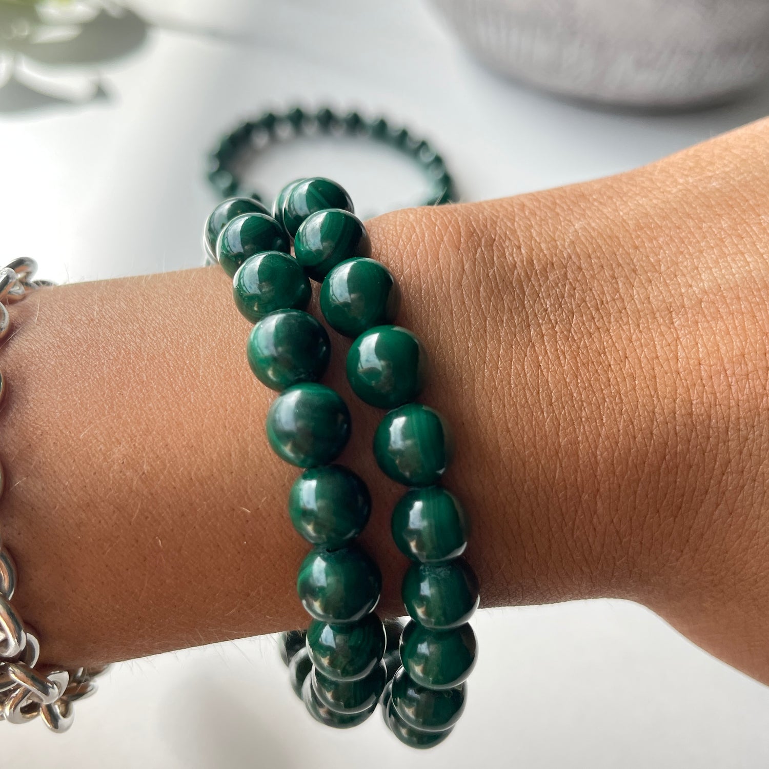 Malachite Beaded Bracelet