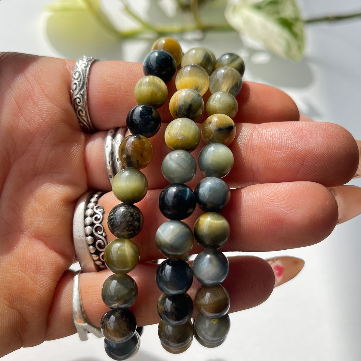 Natural Cats Eye Beaded Bracelet