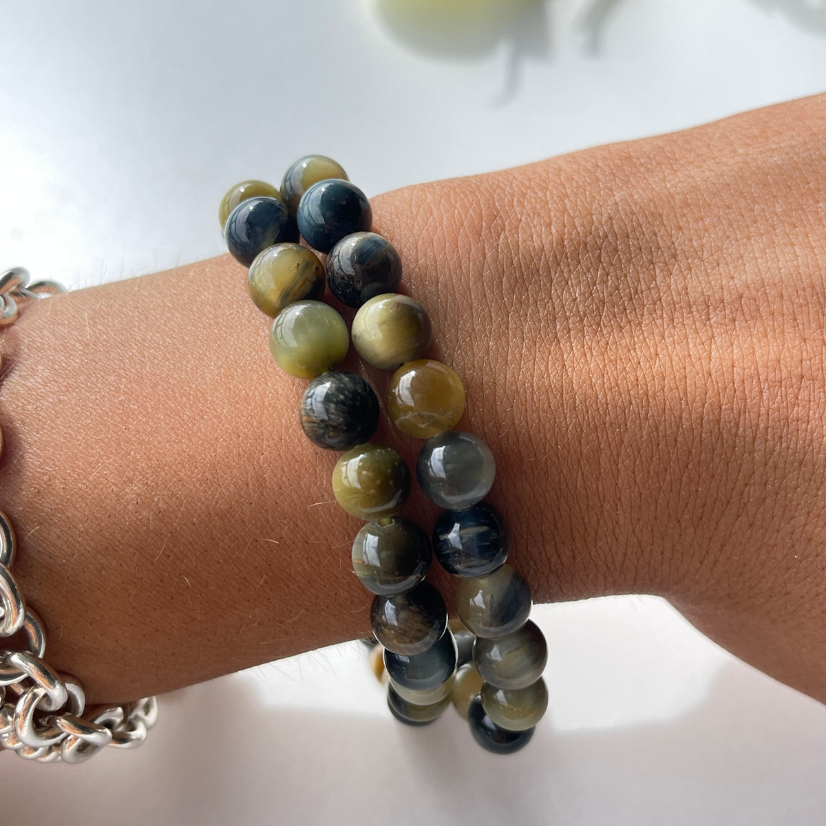 Natural Cats Eye Beaded Bracelet