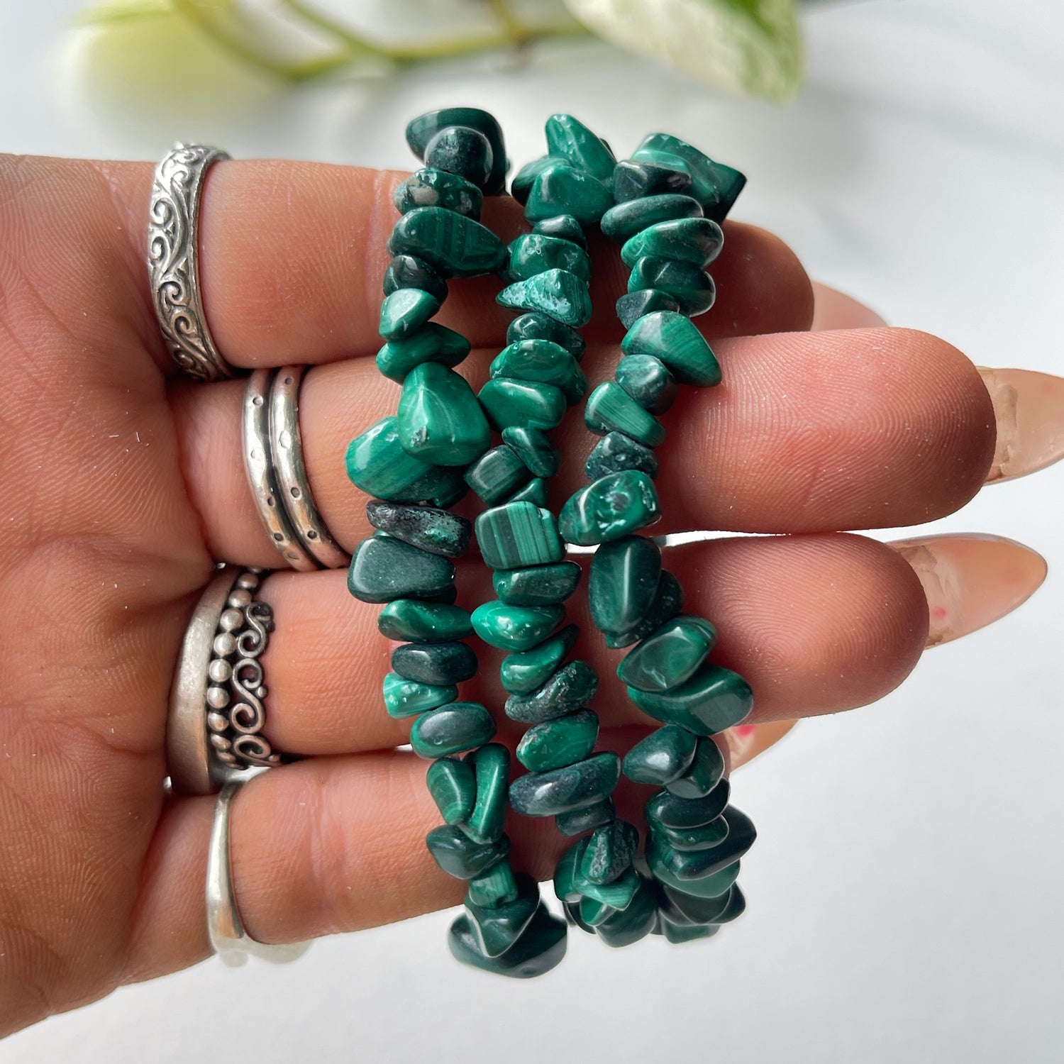 Malachite Chip Bracelet