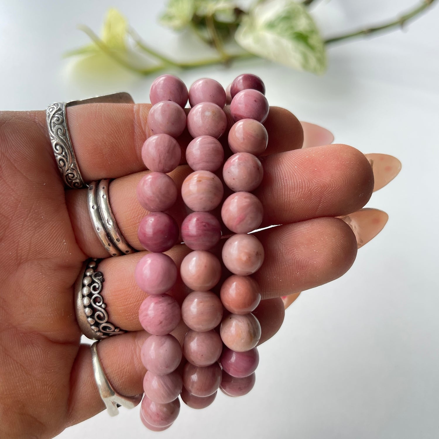 Peruvian Rhodonite Med Bracelet