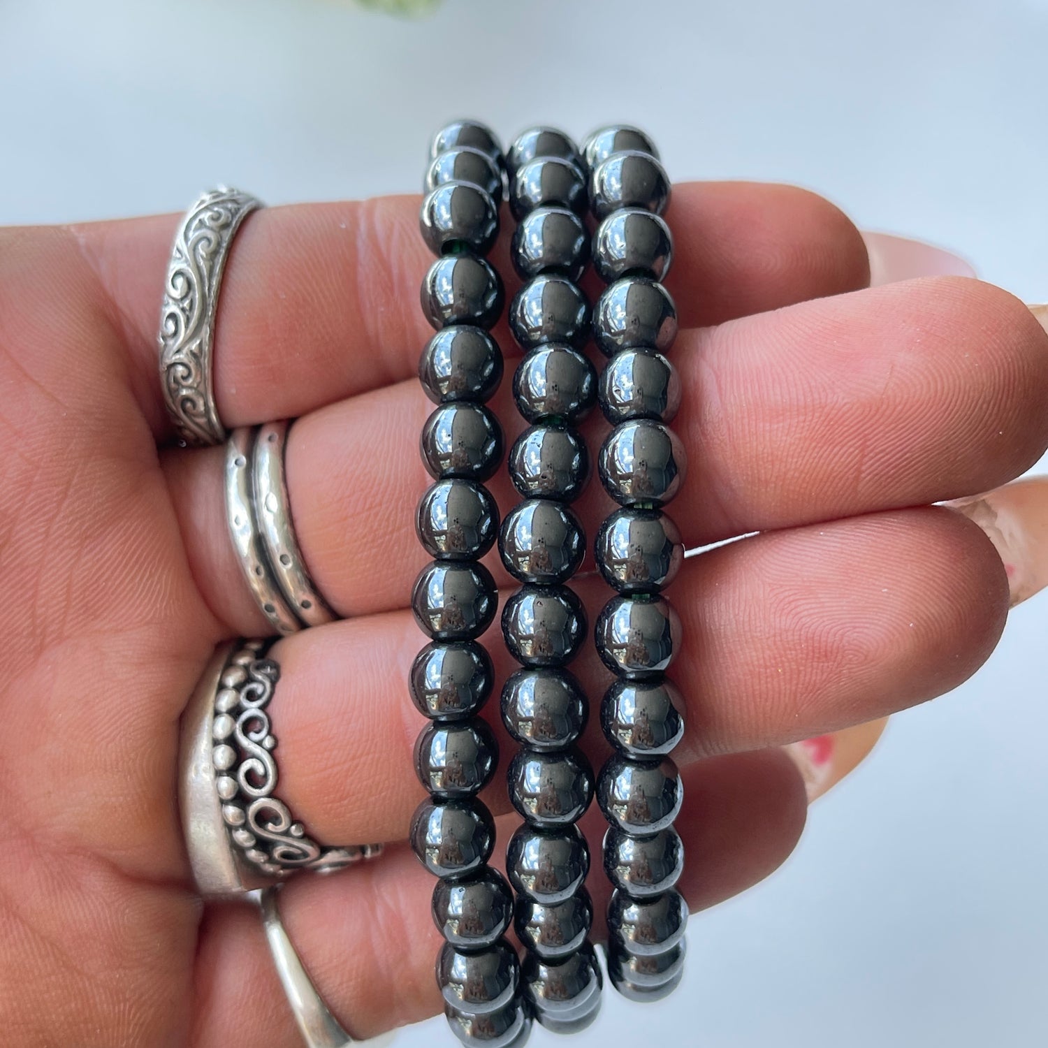Hematite Beaded Bracelet