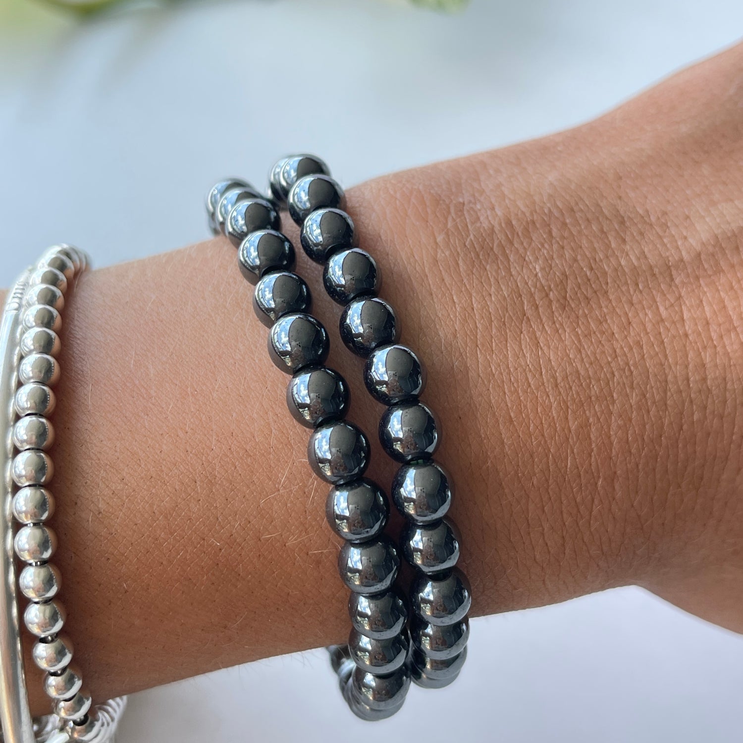Hematite Beaded Bracelet