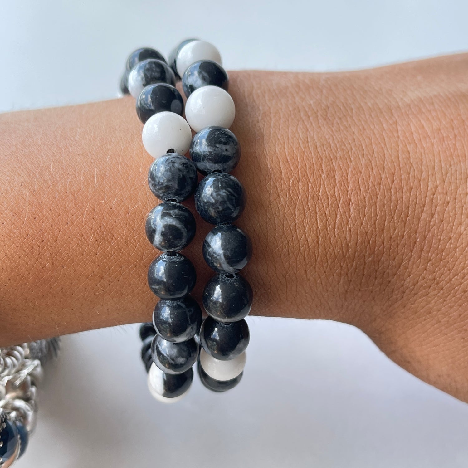 Zebra Jasper Beaded Bracelet