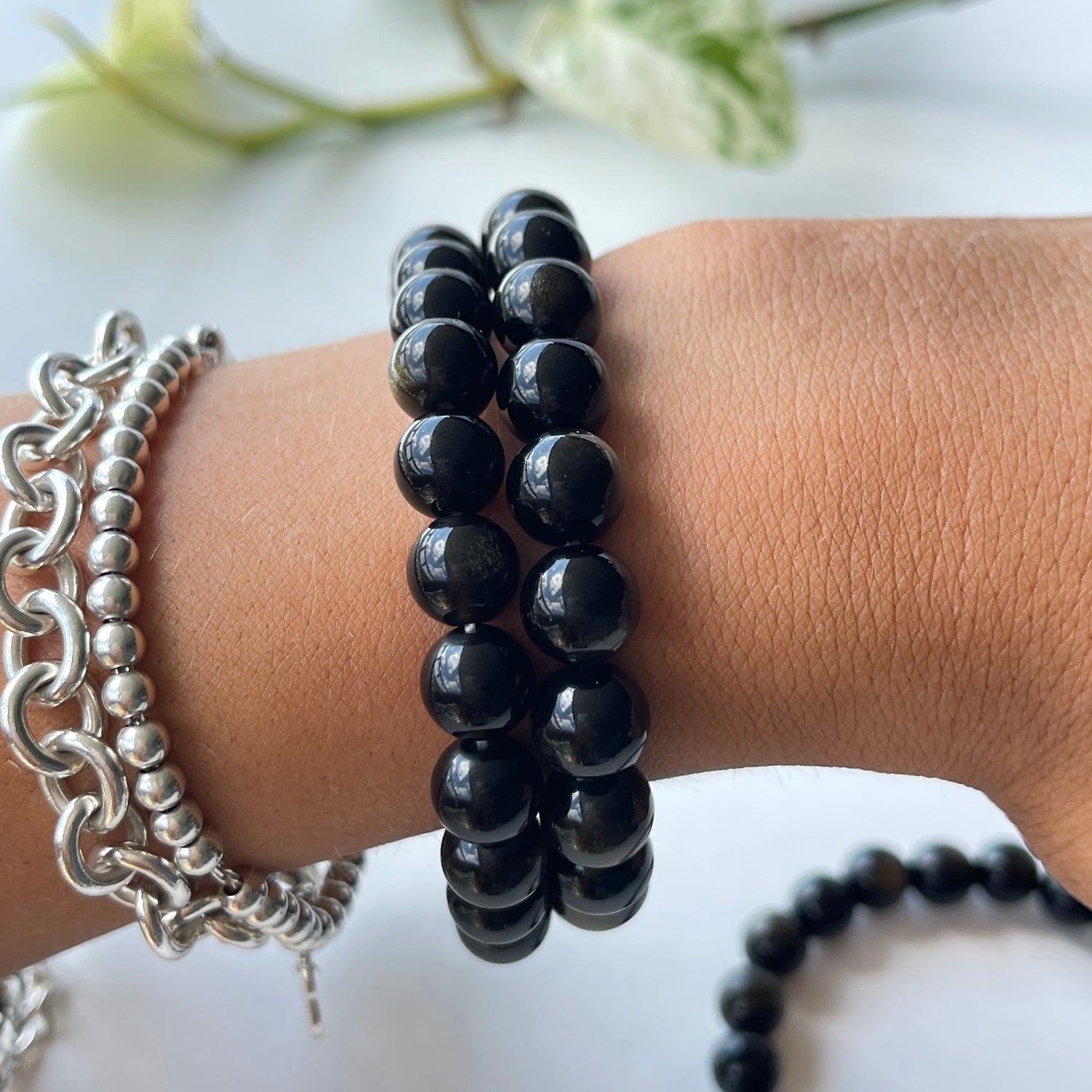 Black Obsidian Med Bracelet
