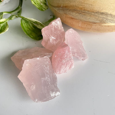 Crystal Rose Quartz Raw Chunk Crystals