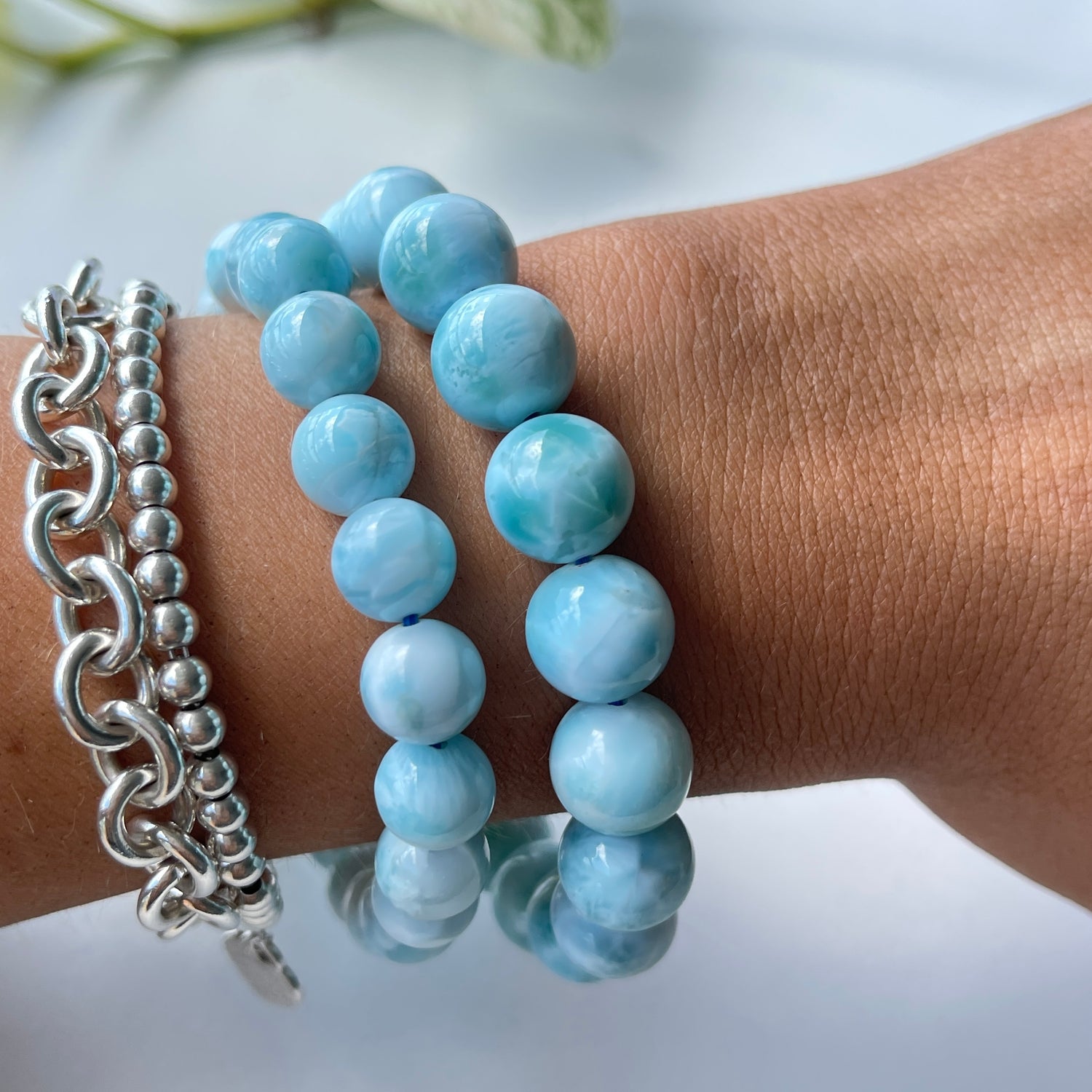 Larimar Beaded Bracelet