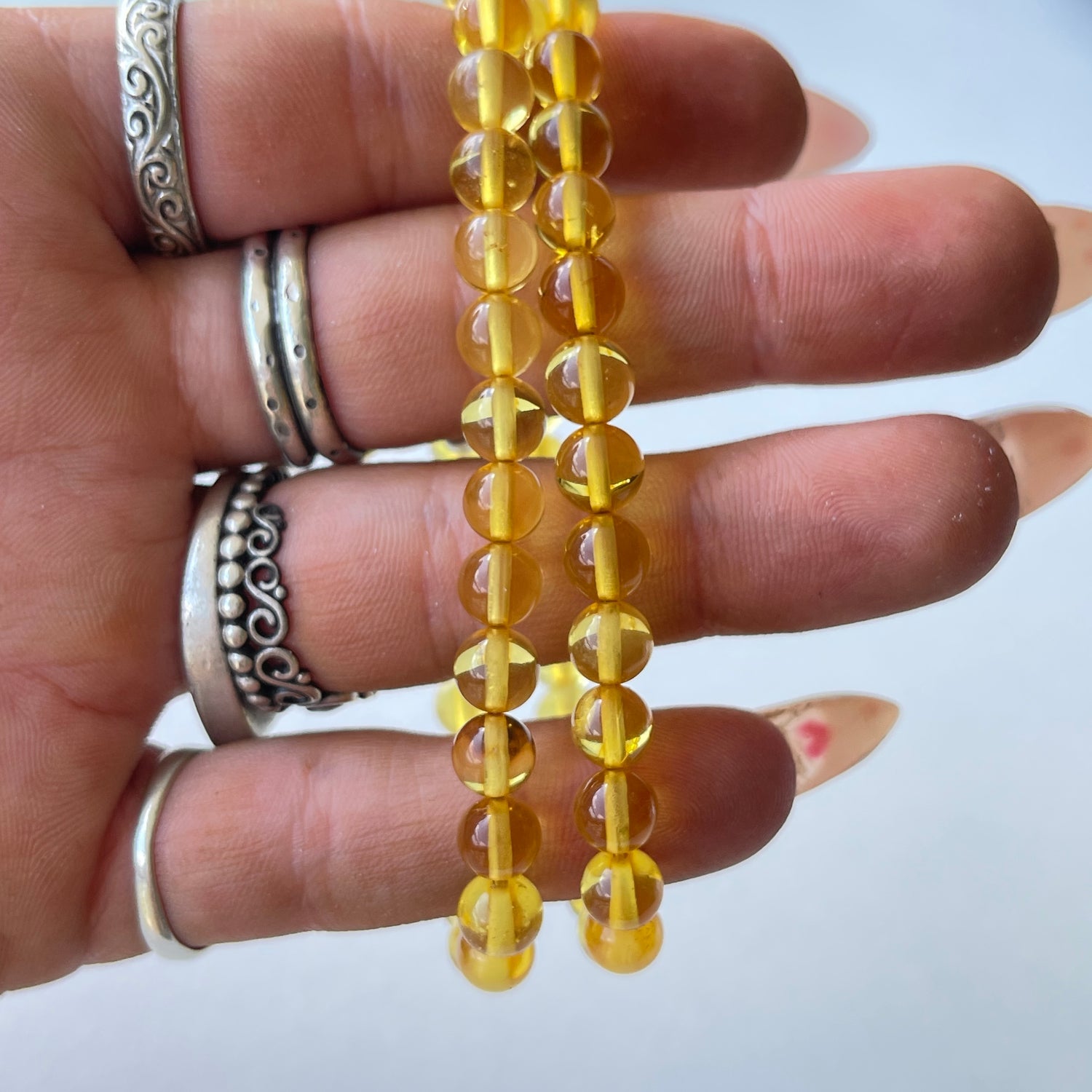 Amber Beaded Bracelet