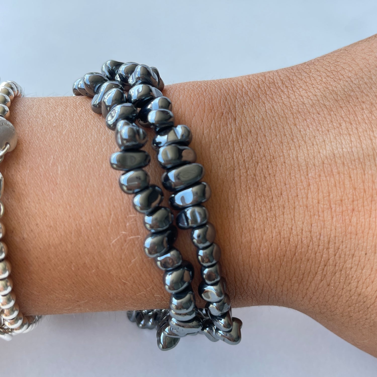 Hematite Chip Bracelet