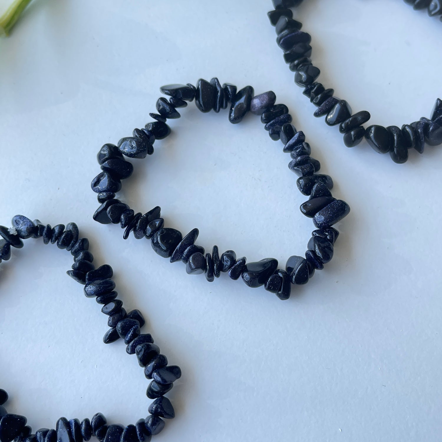 Blue Goldstone Chip Bracelet
