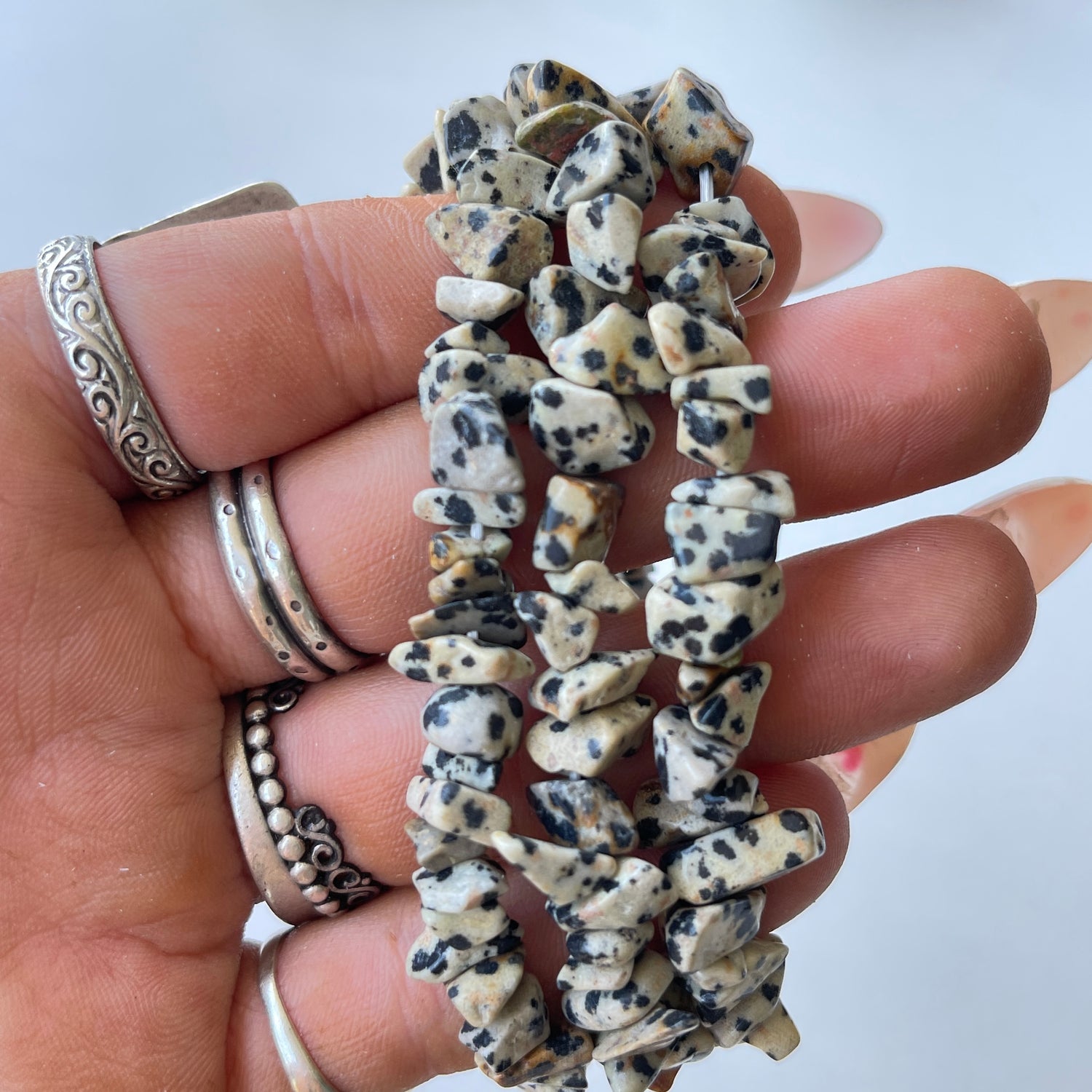 Dalmatian Jasper Chip Bracelet