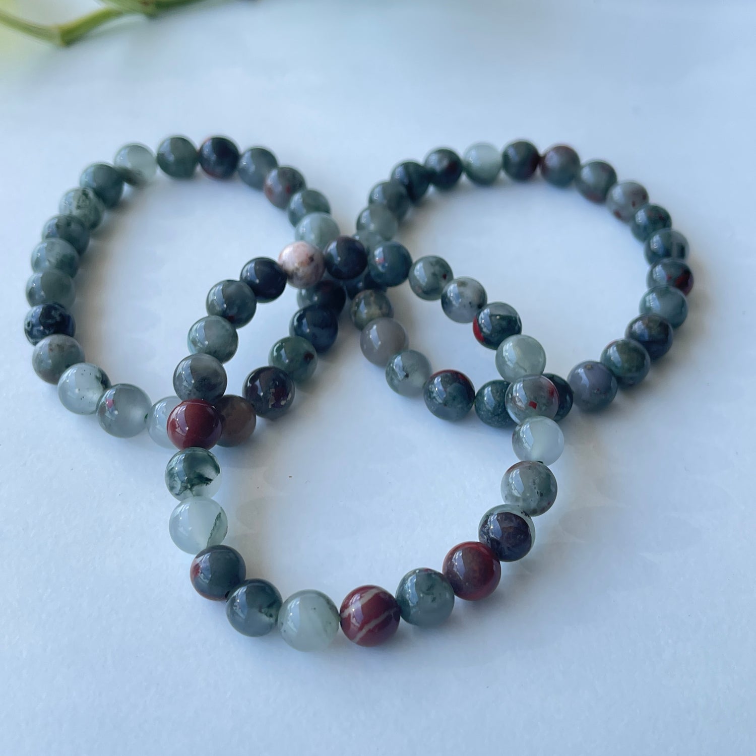 Bloodstone Beaded Bracelet