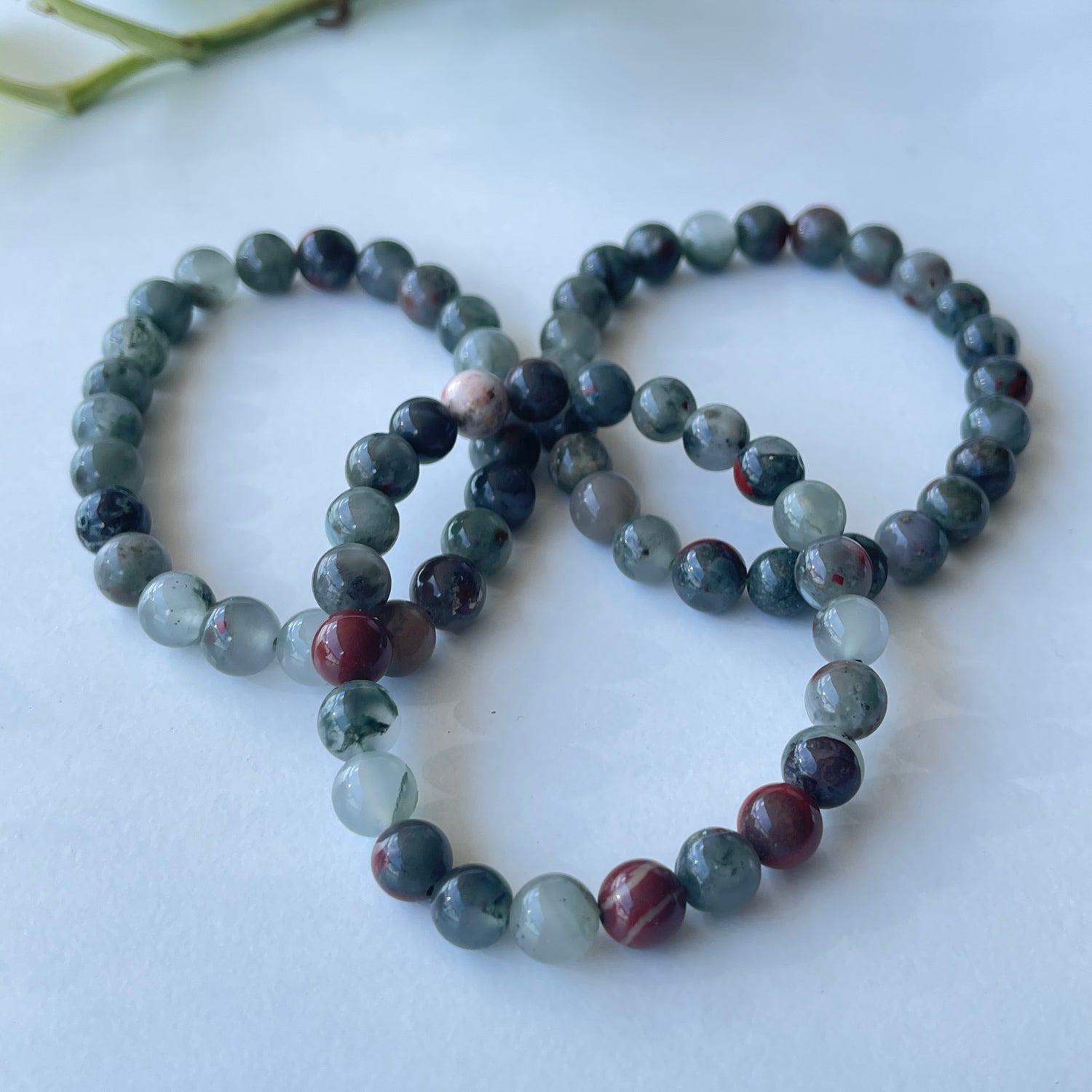 Bloodstone Beaded Bracelet
