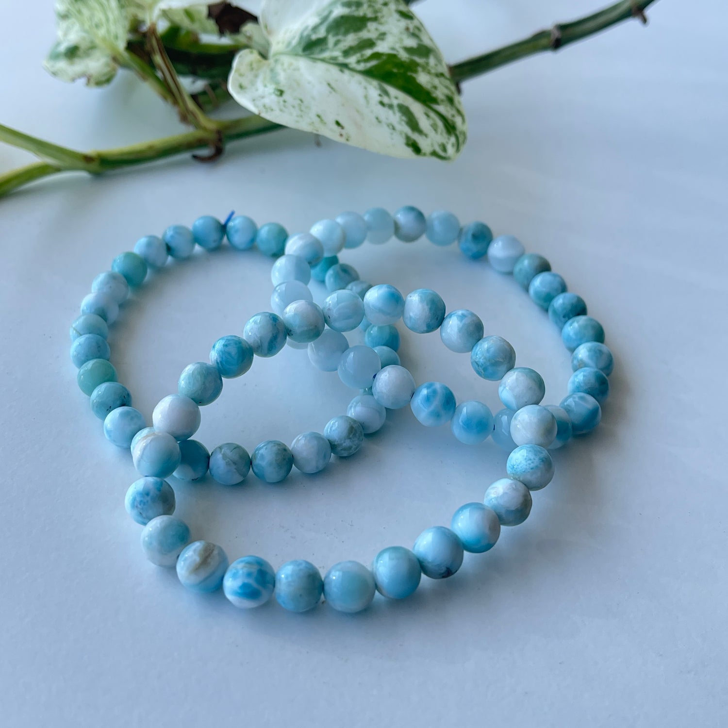 Larimar Round Med Bracelet