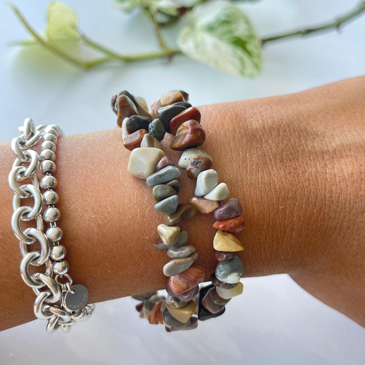 Ocean Jasper Chip Bracelet