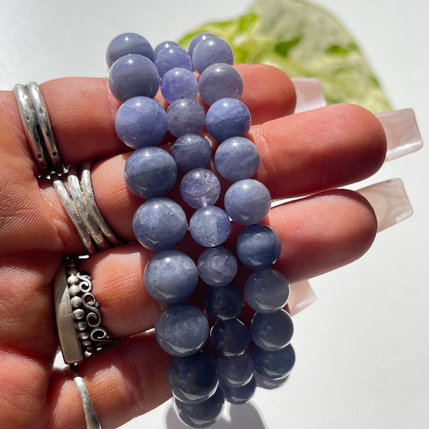 Tanzanite Beaded Bracelet