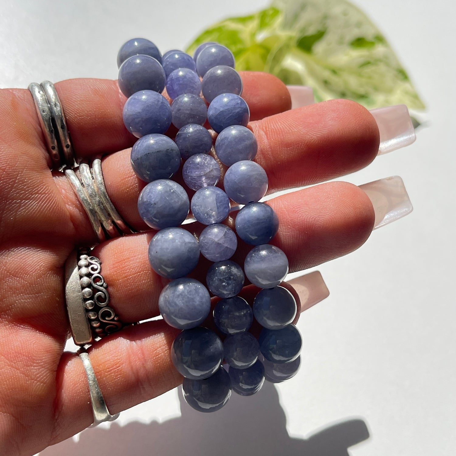 Tanzanite Beaded Bracelet