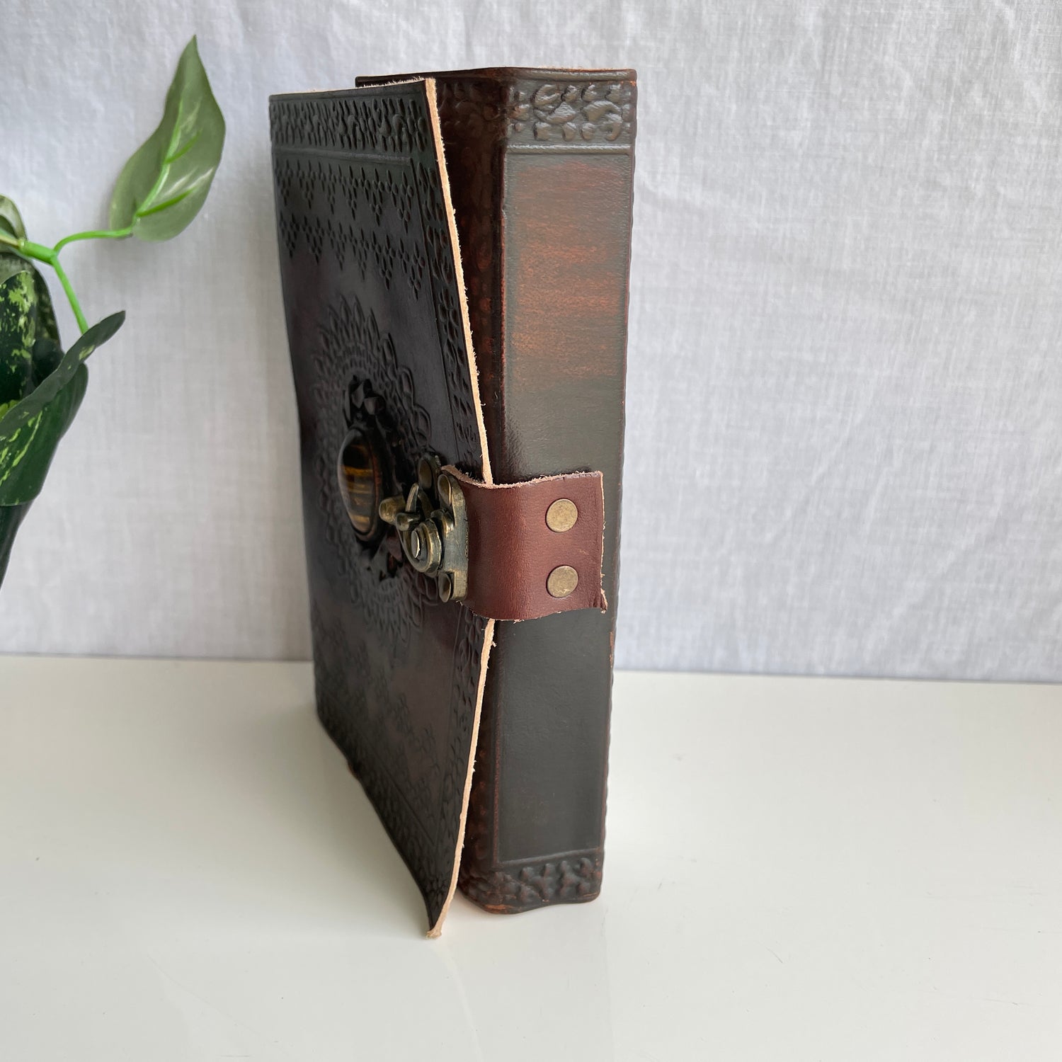 Leather Book 1 Buckle 1 Crystal
