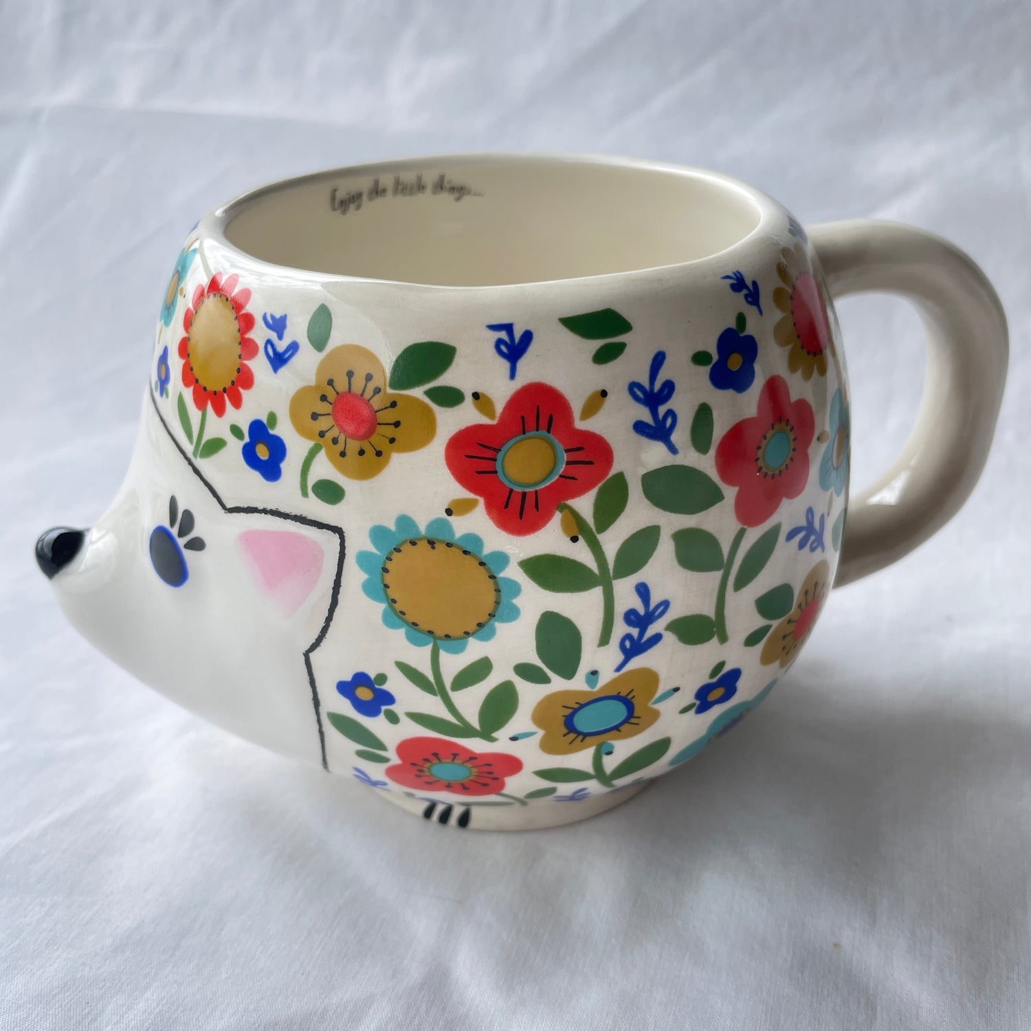 Floral Hedgehog Mug MUG404